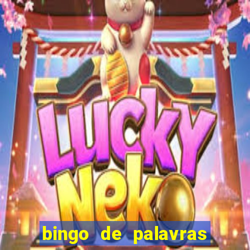 bingo de palavras 3 ano